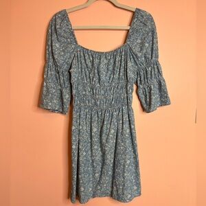 COPY - TOPSHOP Chambray Denim Floral Dress